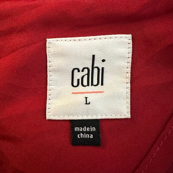 Cabi Red Houndstooth Trench Coat - Picture 11 of 15